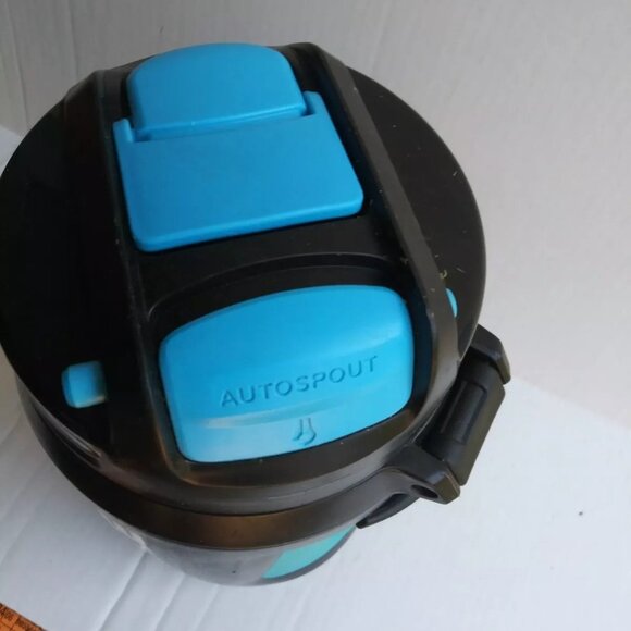 Powerade 2L Water Bottle Jug Thermos Blue AutoSpout Lock Handle Tie Hook 64Oz - Picture 3 of 6